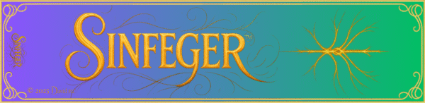 FRONTAL SINFEGER VIOLETA-VERDE MP Marcapáginas Sinfeger colores