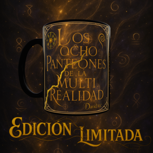 Taza Negra – Edición Limitada “Los Ocho Panteones de la Multi-Realidad”
