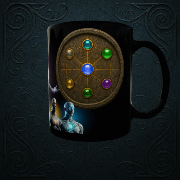 Taza negra - Custodios del Alma "Colección Razas"