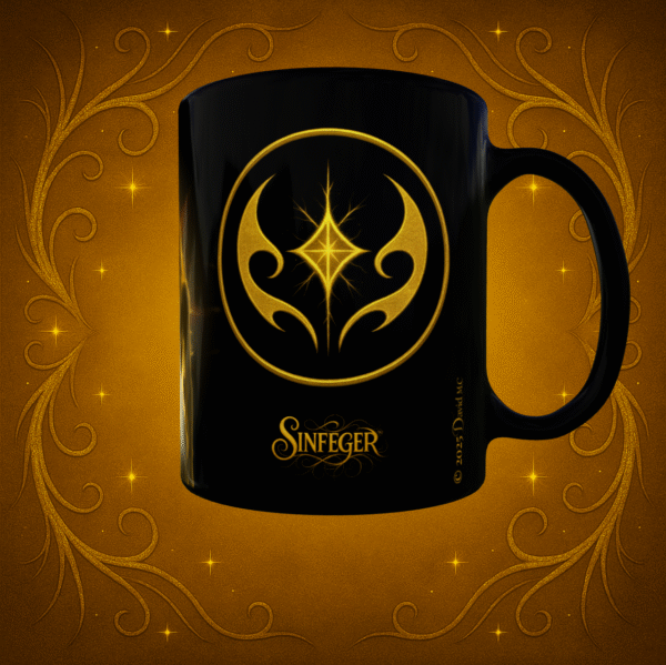 TAZA NEGRA RAZA SINFEGER RESONANTES DERECHA Taza negra - Sinfeger Resonantes "Colección Razas"