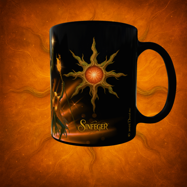 TAZA NEGRA RAZA VENILER DERECHA Taza negra – Veniler "Colección Razas"