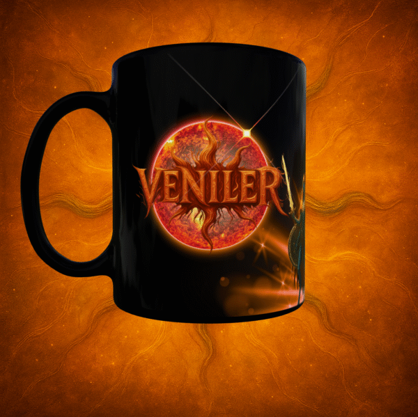 TAZA NEGRA RAZA VENILER IZQUIERDA Taza negra – Veniler "Colección Razas"