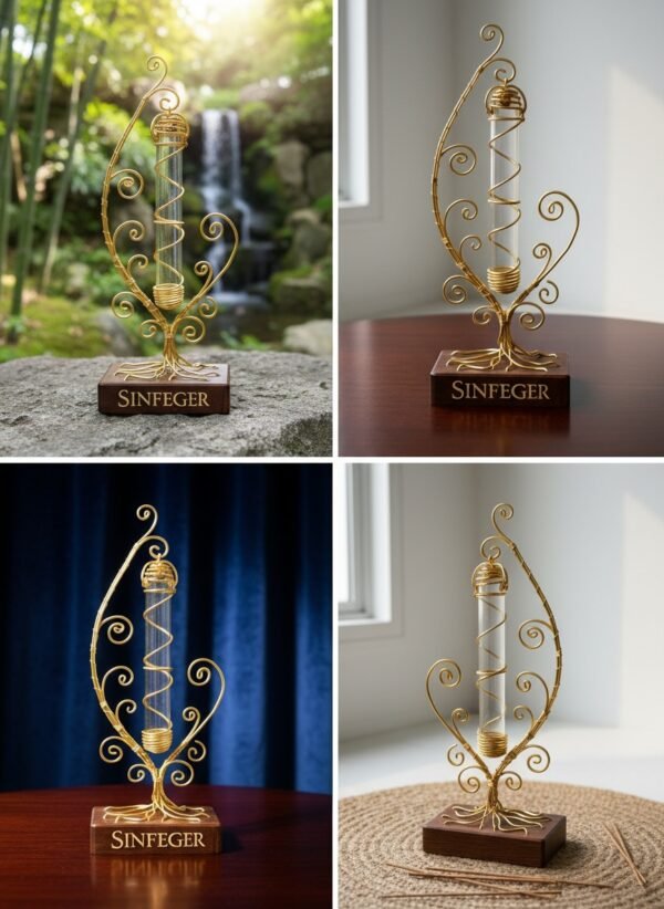 imagen vortice dorado 4 Porta incienso Vórtice Dorado Almasir "Artesanal"