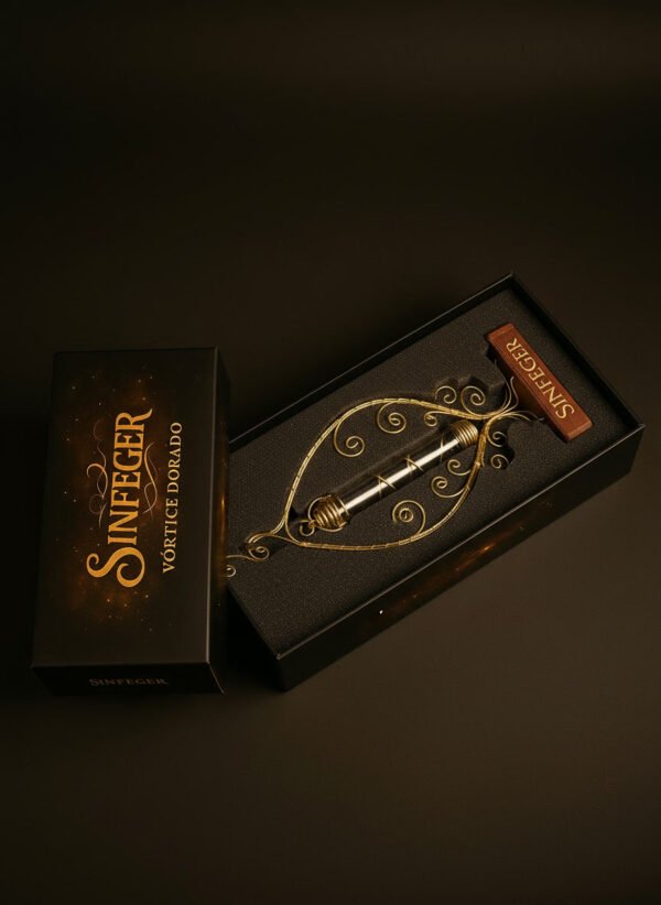 imagen vortice dorado CON CAJA Porta incienso Vórtice Dorado Almasir "Artesanal"